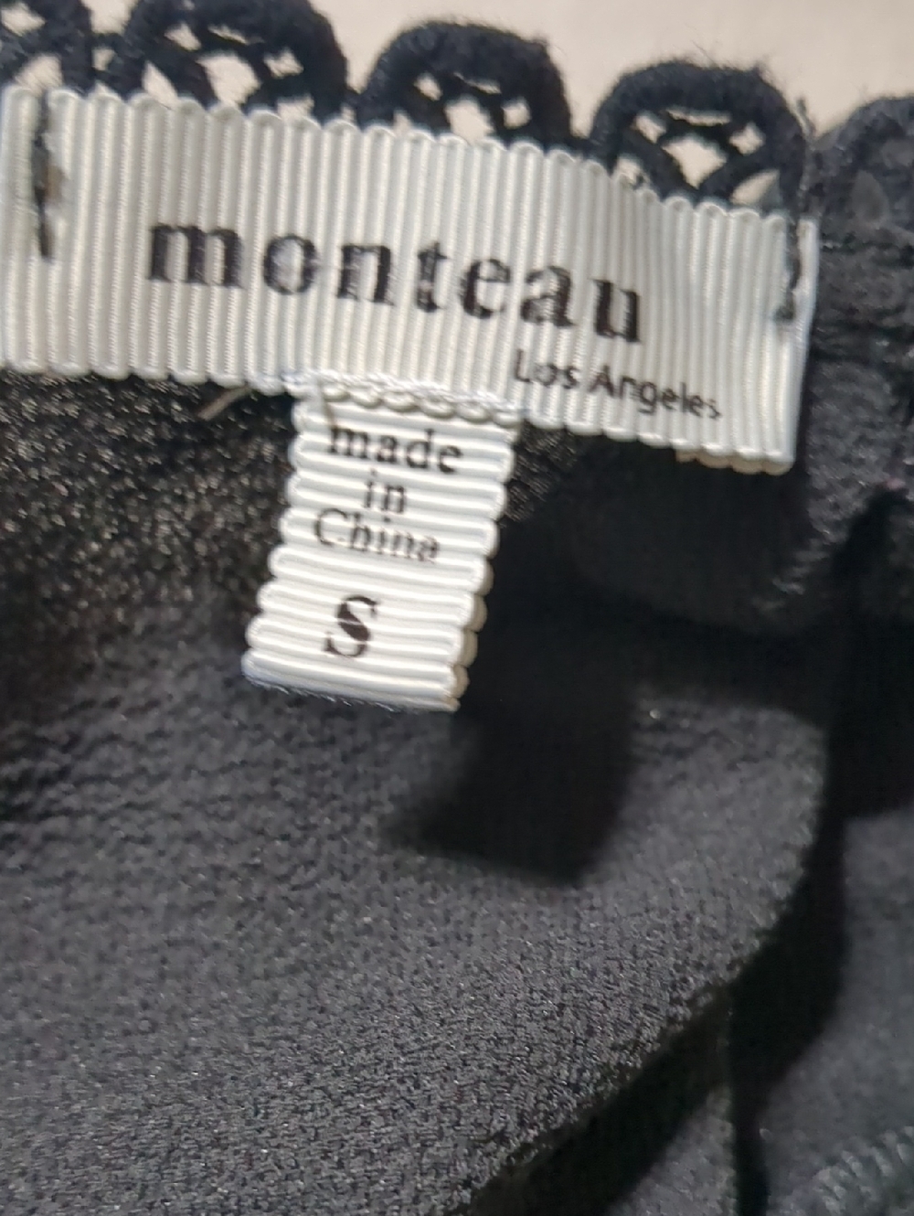 Monteau Los Angeles Black Sleeveless jumpsuit skinny elastic waistband Size Smal - Picture 12 of 13